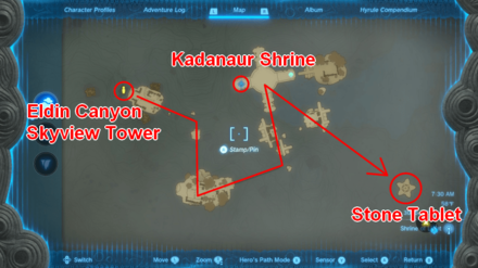 TOTK - Messages from an Ancient Era - 11th Tablet Start Location