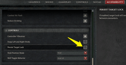 Diablo 4 - Persist Target Lock