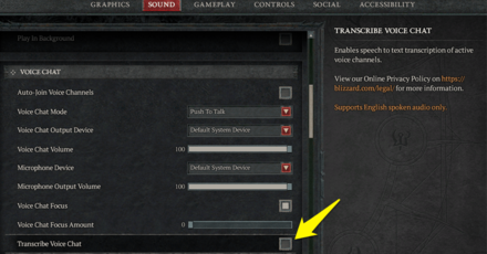 Diablo 4 - Speech to Text