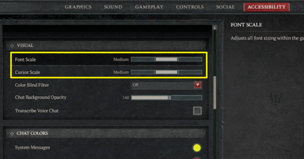 Diablo 4 - Font and Cursor Resizing