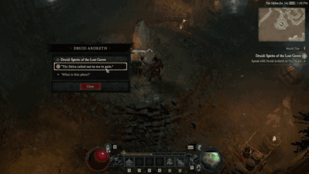 Diablo IV - Talk to Druid Ardreth