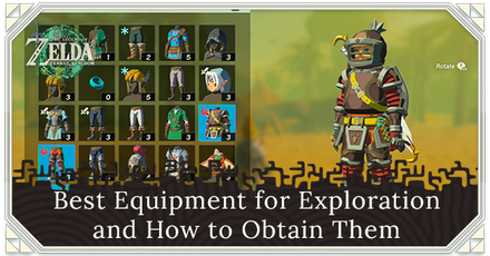 Zelda TOTK - Best Equipment for Exploration and How to Obtain Them