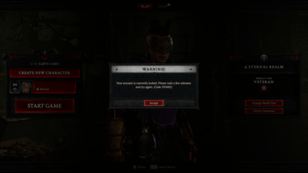 Diablo 4 - Your Account Is Currently Locked Error