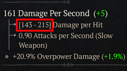 Gear Stat Ranges