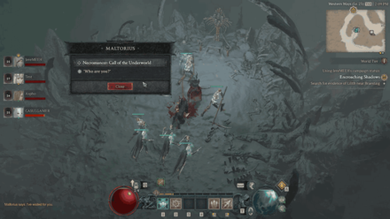 Diablo IV - Talk to Maltorius