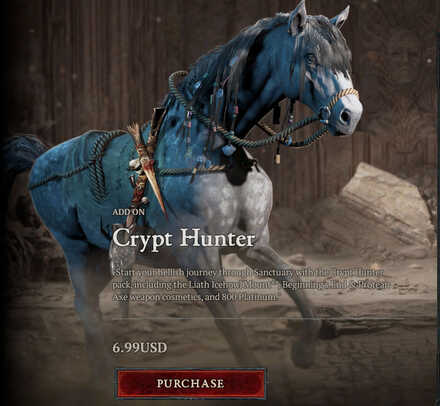 Diablo 4 - Crypt Hunter Price, show