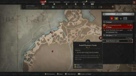 Diablo 4 Sealed Penitents Cache Map Location