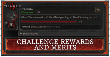 Diablo 4 - Challenge Rewards and Merits