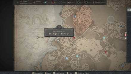 Diablo 4 Pilgrims Footsteps Map Location