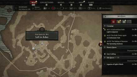 Diablo 4 - Left in Ashes Map View