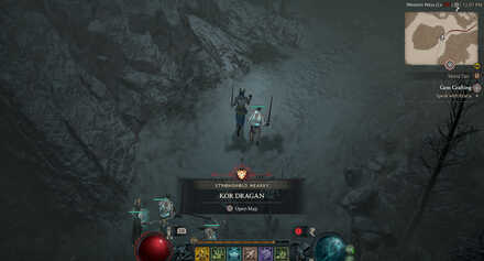 Diablo 4 - Kor Dragan Fractured Peaks  Map