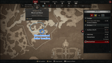 Diablo 4 Blood and Sweat Map Location