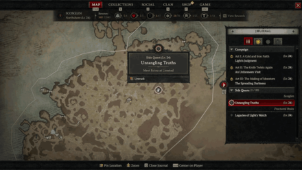 Diablo 4 - Untangling Truths Map View