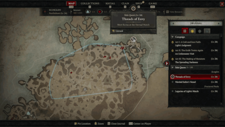Diablo 4 - Threads of Envy Map View