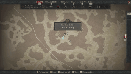 Diablo 4 - Votive Passing Map View