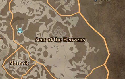 Diablo 4 - Bear Tribe Refuge Fractured Peaks Seat of the Heavens Map