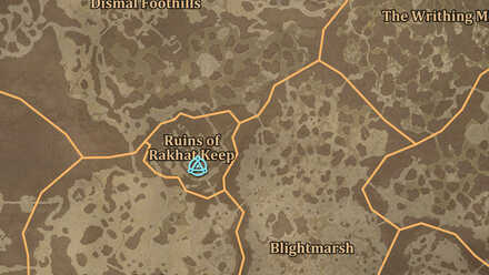 Diablo 4 - Ruins of Rakhat Keep: Inner Court Hawezar Ruins of Rakhat Keep Map