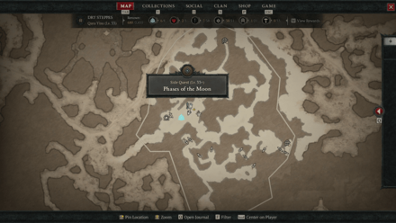Diablo 4 Phases of the Moon Map Location