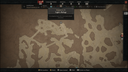 Diablo 4 - Light’s Refuge Hawezar Dismal Foothills Map