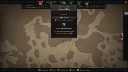 Diablo 4 - Heathen’s Keep Hawezar Dismal Foothills Map