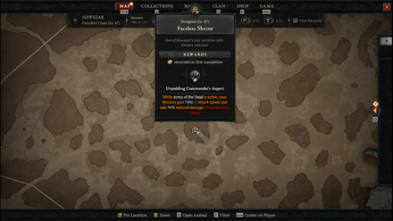 Diablo 4 - Faceless Shrine Hawezar Forsaken Coast Map