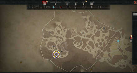 Diablo 4 - Sarat’s Lair Scosglen The Downs Map