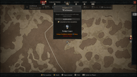 Diablo 4 - Witchwater Hawezar Blightmarsh Map
