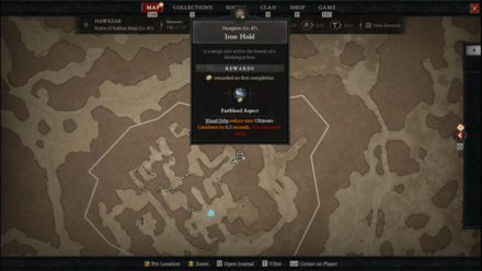 Diablo 4 - Iron Hold Hawezar Ruins of Rakhat Keep Map