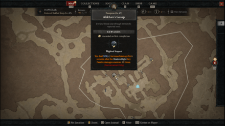 Diablo 4 - Akkhan’s Grasp Hawezar Ruins of Rakhat Keep Map
