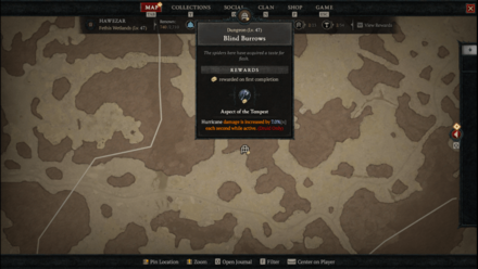 Diablo 4 - Blind Burrows Hawezar Fethis Wetlands Map