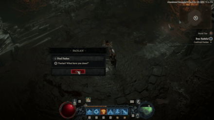 Diablo 4 Ever Faithful - Search for Faolan
