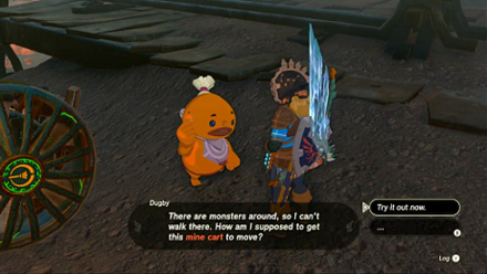 Zelda Tears of the Kingdom TotK - asking Dugby to hop on