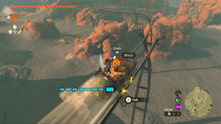 Zelda Tears of the Kingdom TotK - heading to Gorondia with Dugby