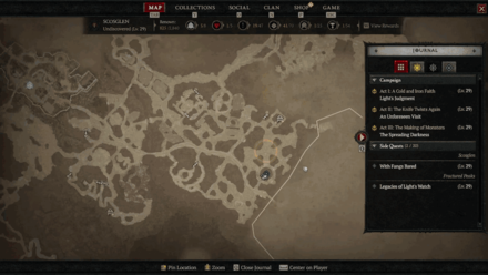 Diablo 4 - Abandoned Barrow Map View