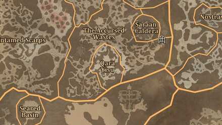 Diablo 4 - Betrayer’s Row Dry Steppes The Accursed Wastes Map