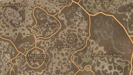 Diablo 4 - Path of the Blind Dry Steppes Khargai Crags Map