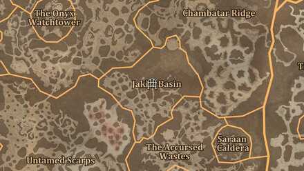 Diablo 4 - Guulrahn Canals Dry Steppes Jakha Basin Map