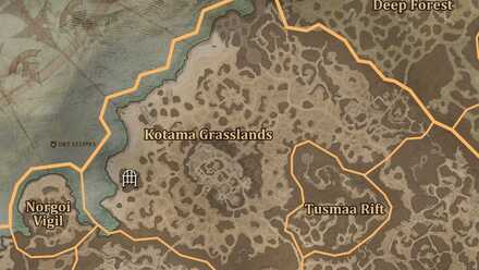 Diablo 4 - Seaside Descent Dry Steppes Kotama Grasslands Map