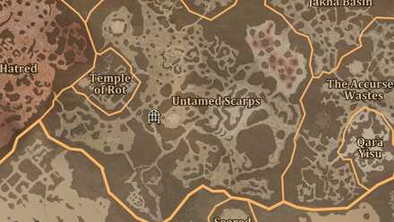 Diablo 4 - Charnel House Dry Steppes Untamed Scarps Map