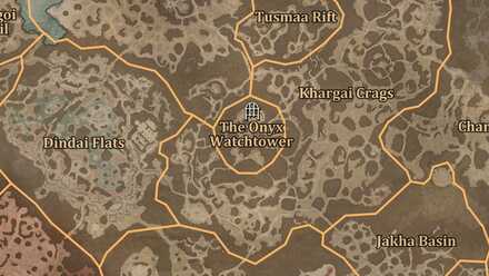 Diablo 4 - Onyx Hold Dry Steppes The Onyx Watchtower Map