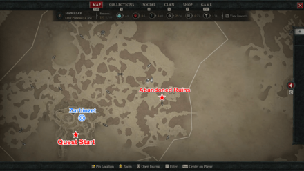 Diablo 4 Heretic - Abandoned Ruins Location