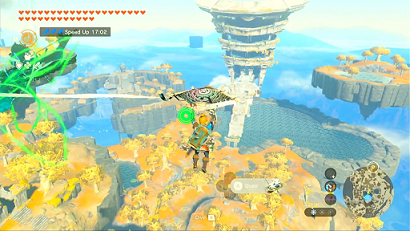 TotK - gliding to Temple of Time