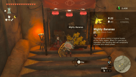 TOTK - Yiga Clan Hideout Mighty Bananas Stall