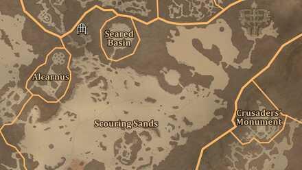 Diablo 4 - Sirocco Caverns Kehjistan Scouring Sands Map