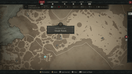 Diablo 4 Unsafe Travels Map Location