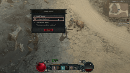 Diablo 4 Unsafe Travels Mahjoob