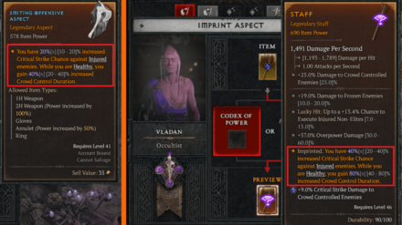 Diablo 4 - Imprinting a Sacred Weapon