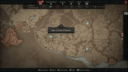 Diablo 4 - Altar of Lilith #62 Hawezar Umir Plateau Map