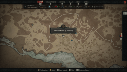 Diablo 4 - Altar of Lilith #90 Hawezar Toxic fens Map