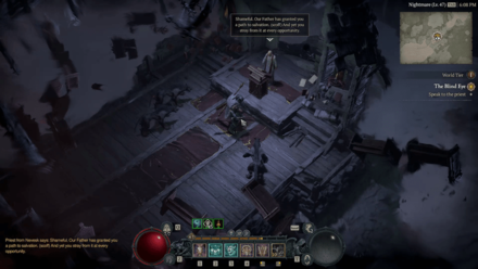 Diablo 4 Blind Eye - Speak to Priest
